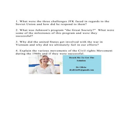 1. What were the three challenges JFK faced in regards to the So.docx