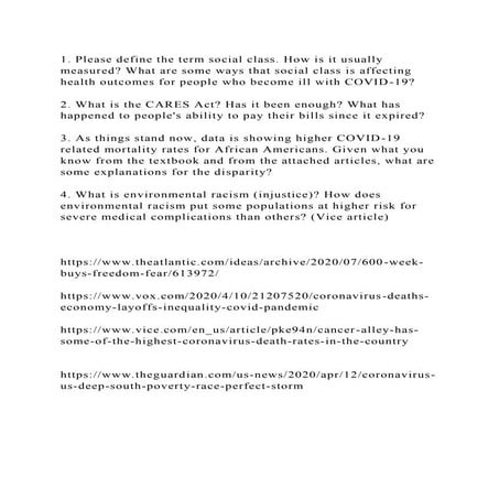 1. Please define the term social class. How is it usually measured .docx