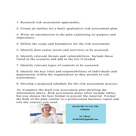 1. Research risk assessment approaches.2. Create an outline .docx