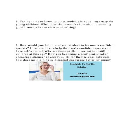 1. Taking turns to listen to other students is not always easy f.docx