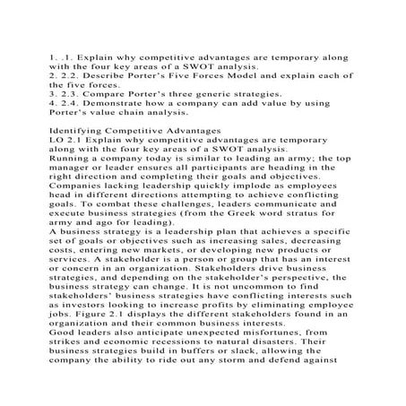1. .1. Explain why competitive advantages are temporary along with.docx