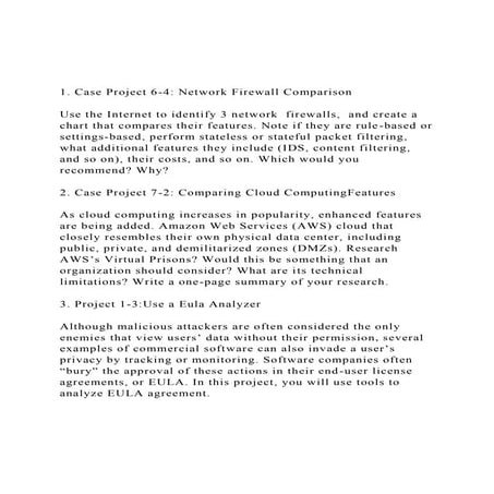 1. Case Project 6-4 Network Firewall ComparisonUse the In.docx