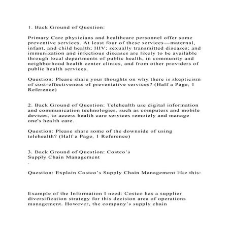 1. Back Ground of Question Primary Care physicians and healthca.docx