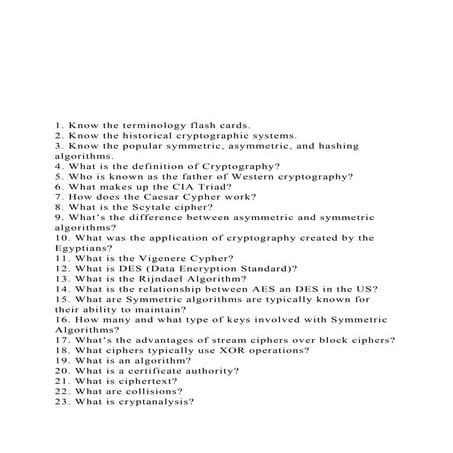 1. Know the terminology flash cards.2. Know the hist.docx