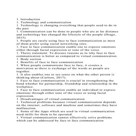 1. Introduction 1. Technology and communication 1. Technology .docx