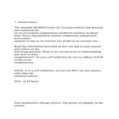 1. Journal Entry  The attached (BUROS Center for Testing).docx