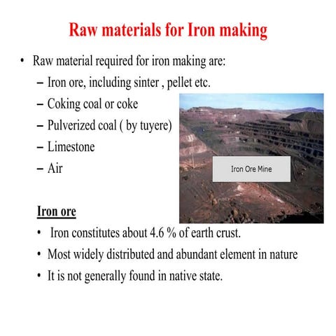 1.2 Raw materials and its preparation for iron making.pptx