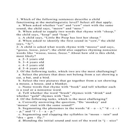 1. Which of the following sentences describe a child functioning a.docx