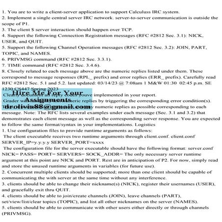 1. You are to write a client-server application to support Calculus�.pdf