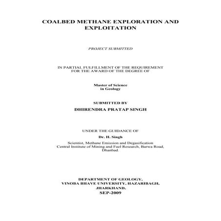 COAL BED METHANE (CBM) | PDF