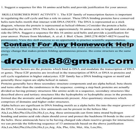 1. Suggest a sequence for this 16 amino acid helix and provide justi.pdf