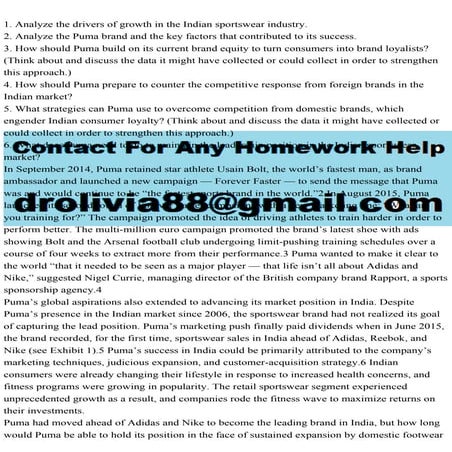 1. Analyze the drivers of growth in the Indian sportswear industry. .pdf