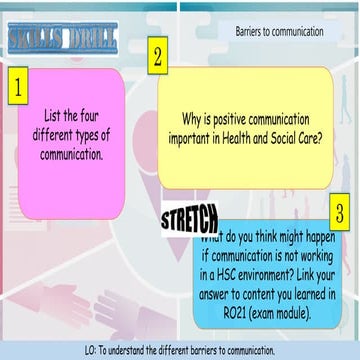 Barriers To Communication In Health And Social Care