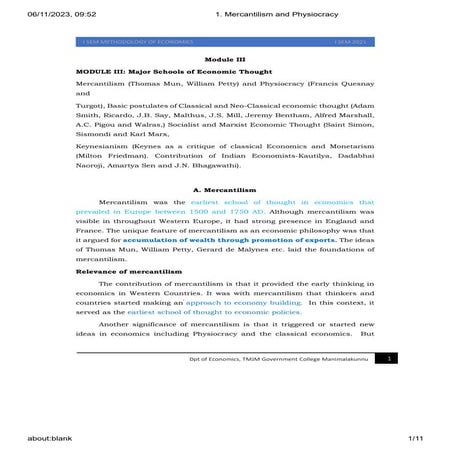 1. Mercantilism and Physiocracy.pdf