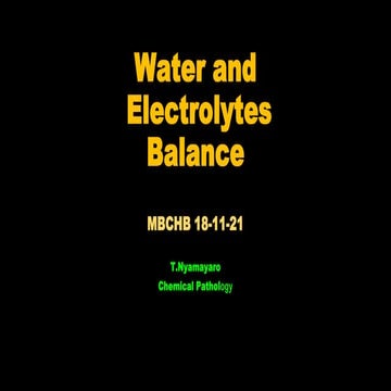 1. Water And Sodium and electrolyte balance