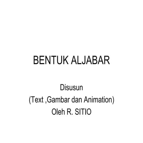 1. BENTUK ALJABAR(s) - Matematika SMP Kelas VIII [www.defantri.com].ppt