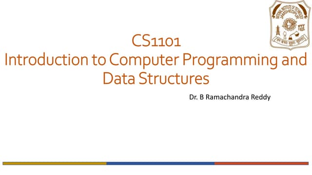 Algorithms for c nit jamshedpur first year
