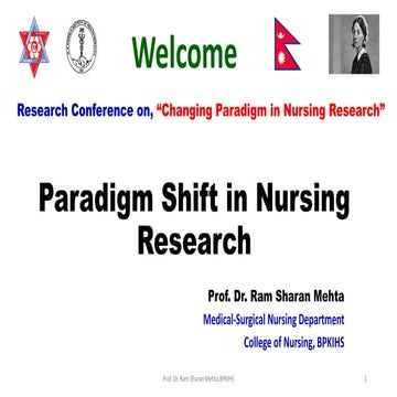 Paradigm shift in nursing research by RS MEHTA