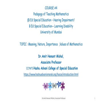 1.1. & 1.2 Nature Scope Importance Value of Mathematics.pptx