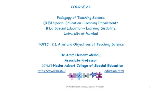 1.1. Aims and Objectives of Teaching Science.pptx