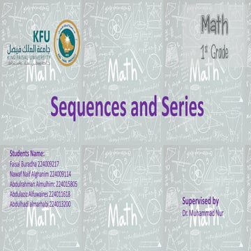 sequence and series powerpoint in math assinment