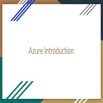1.Azure IntroductionPresent by Techserverglobal