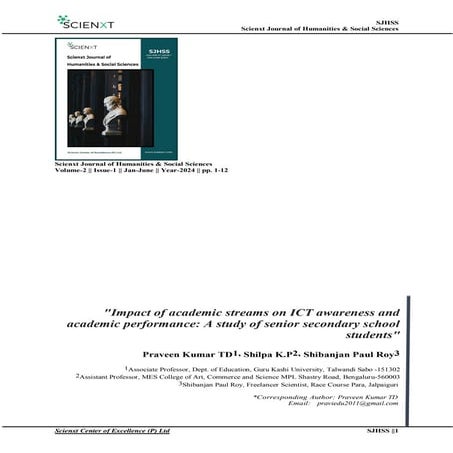 "Impact of academic streams on ICT awareness and academic performance ...