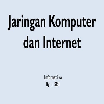 Jaringan Komputer dan internet (JKI) Fase E