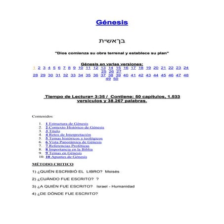 1. Génesis con todos los datos, análisis pdf
