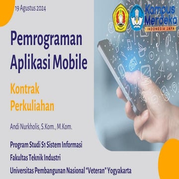 Pemrograman Aplikasi Mobile - 1 Kontrak Perkuliahan | PDF