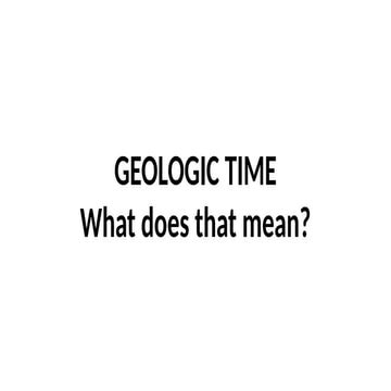 1.Geologic Time Scale and Earth's history