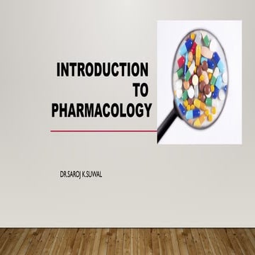 Introduction to Pharmacology- BSc nursing First year