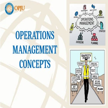 Concepts and principles of Operations Management
