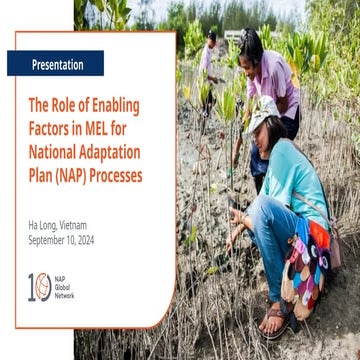 The Role of Enabling Factors in MEL for National Adaptation Plan (NAP) Processes