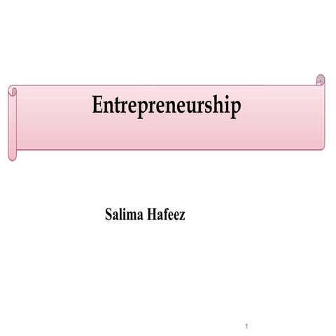 entrepreneurship & entrepreneurship slides
