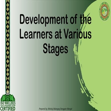 Development of Learners at Various Stages -  Pre-natal.pptx
