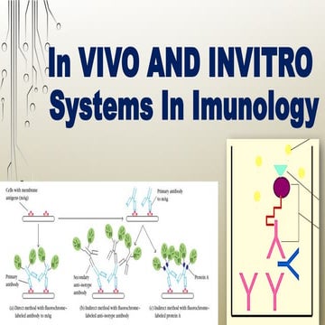 In VIVO AND INVITRO Systems TO STUDY THE HUMAN | PPTX
