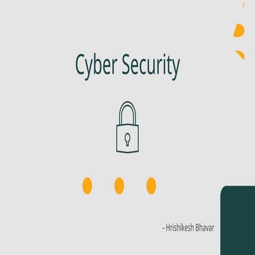 1. Introduction to cybersecurity and information security