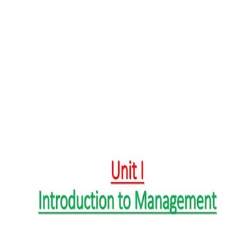 Introduction to Management-Concepts of Management