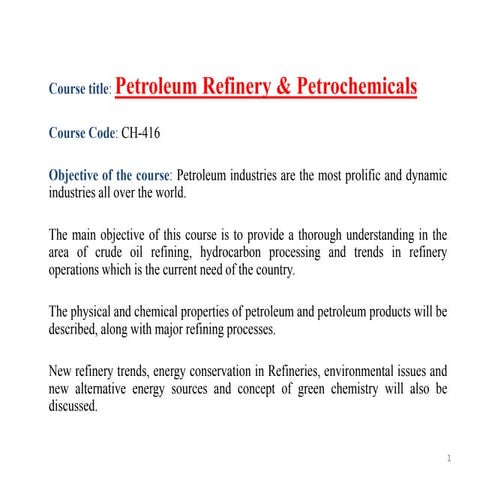 Petroleum refinery and petrol chemical j