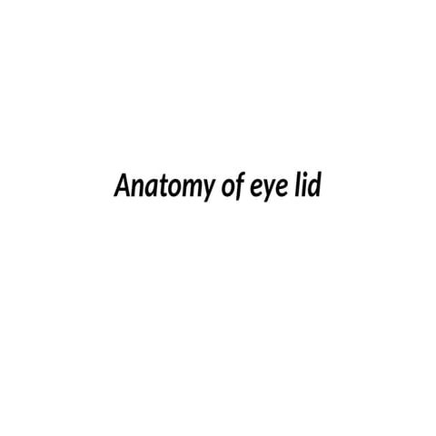 1.anatomy of eyelids.pptx anatomy of eyelid | PPTX