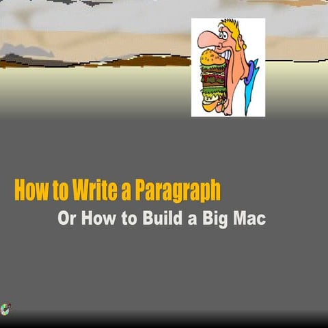 How to write a a paragraph: Paragraph Structure.ppt