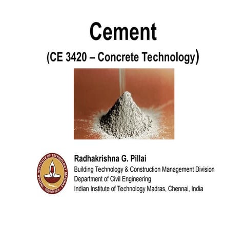 Cement Definition and its types by NPTEL website