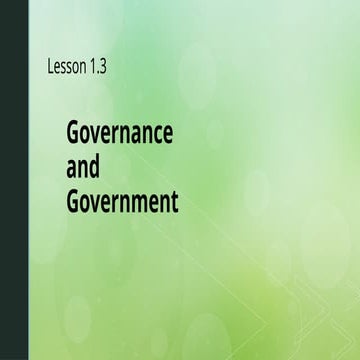 governance and the government presentations
