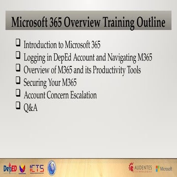 Microsoft 365 Overview- how to manages MS acoount