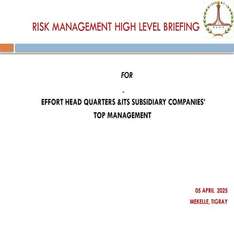 1-.Teklay-EFFORT (PPT) -April-2025- Risk Mgnt Top Mgmnt -Breifing.PPTX