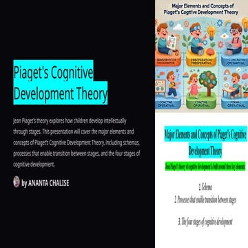 Module 6 jean piaget cognitive development | PPTX