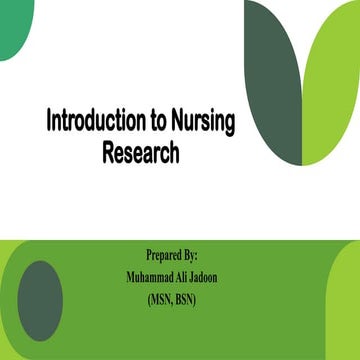 Introduction To Nursing Research For Bs Nursing Students Pptx
