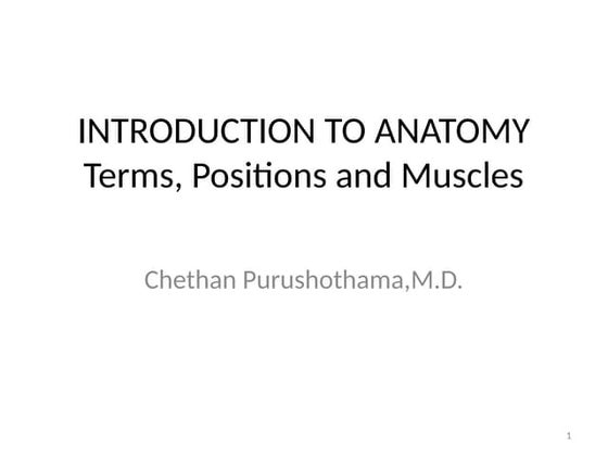 Anatomical Position and Basic Movements | PPT