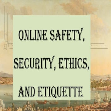 1.1. Online Safety and Security POWERPOINT PRESENTATION